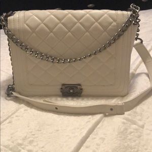 White handbag